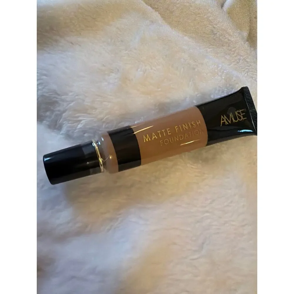 Amuse Matte Finish Foundation #158 Mix-N-10 Full Coverage Liquid Makeup 1.05 oz